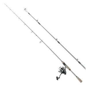SucceBuy Rod and Fishing Reel Combo IM6 Fiberglass & Carbon Fiber Spinning Rod and Reel Combo with Two-Piece Rods Ball Bearings